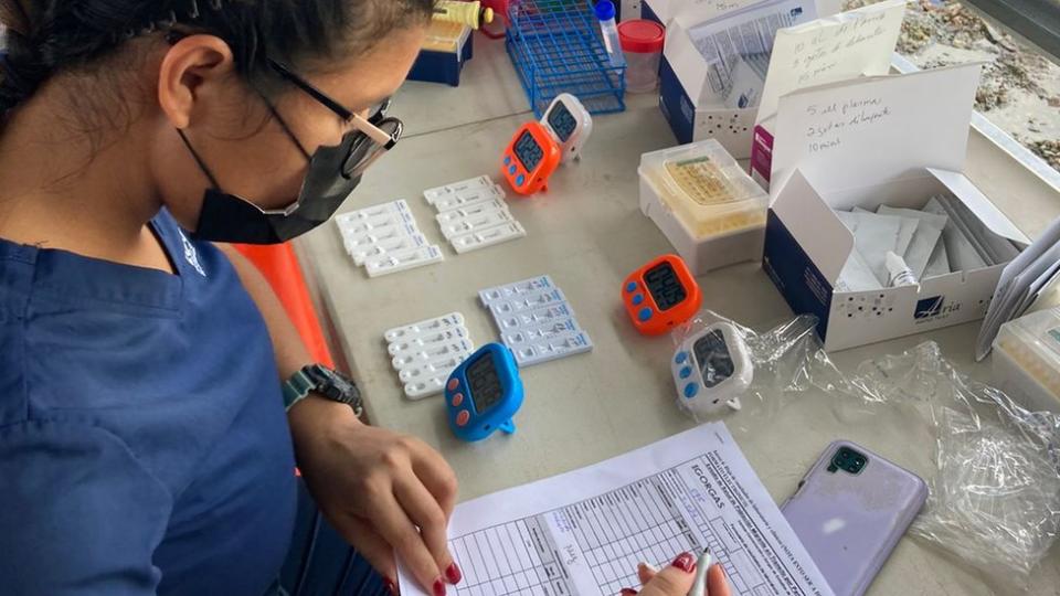 Laboratorio médico en el Darién