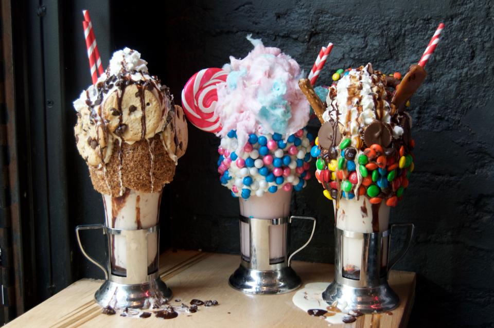 Cookie Cotton Candy Sweet N Salty shakes from Black Tap.