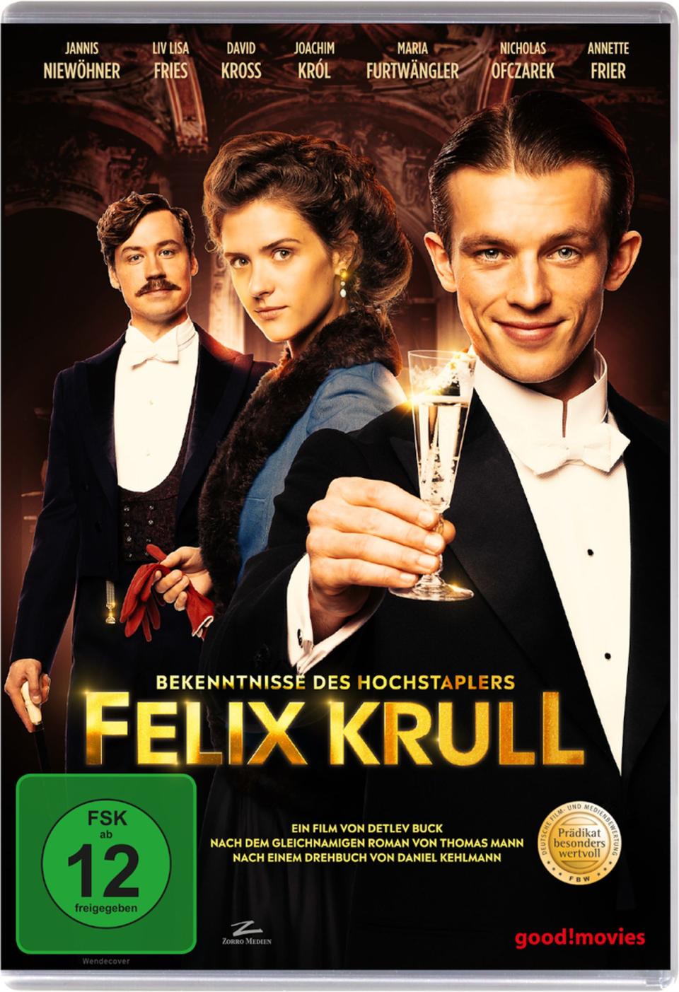 "Bekenntnisse des Hochstaplers Felix Krull" ist die bereits dritte Verfilmung des Romans von Thomas Mann. Die Titelrolle spielt diesmal Jannis Niewöhner (rechts). (Bild:  EuroVideo Medien)