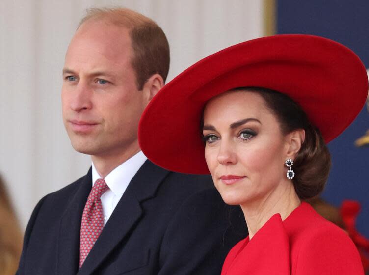 Britain's Prince William, left, and Britain's Kate, Princess of Wales, Nov. 21, 2023.