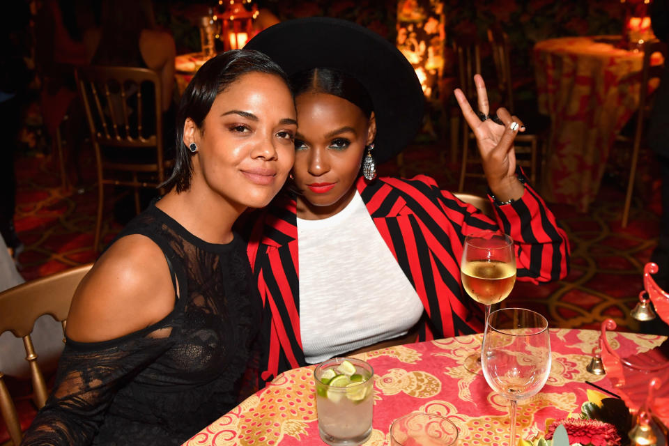 celebrity bffs Janelle monae and Tessa Thompson