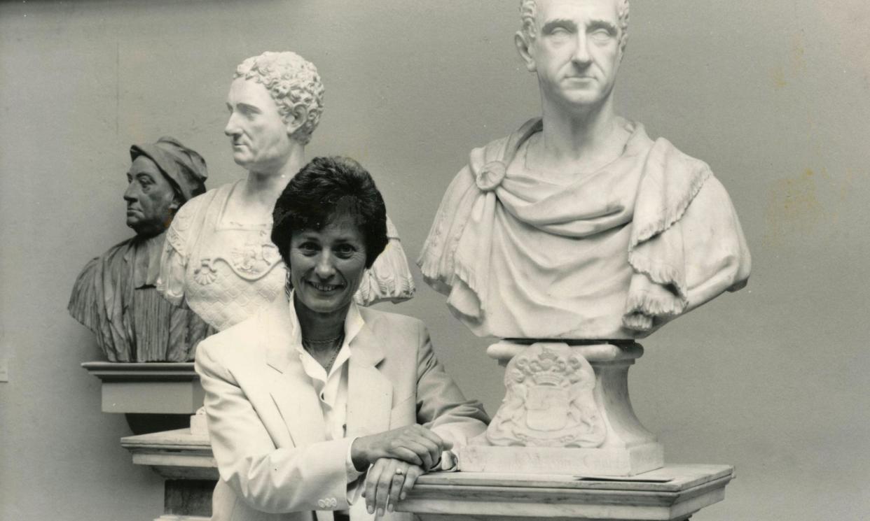 <span>Elizabeth Esteve-Coll at the Victoria and Albert Museum in London, 1987.</span><span>Photograph: Colaimages/Alamy</span>