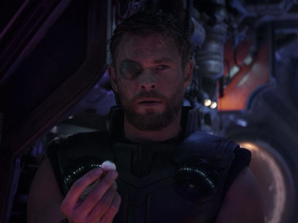 Thor holding his new eye in "Avengers: Infinity War."