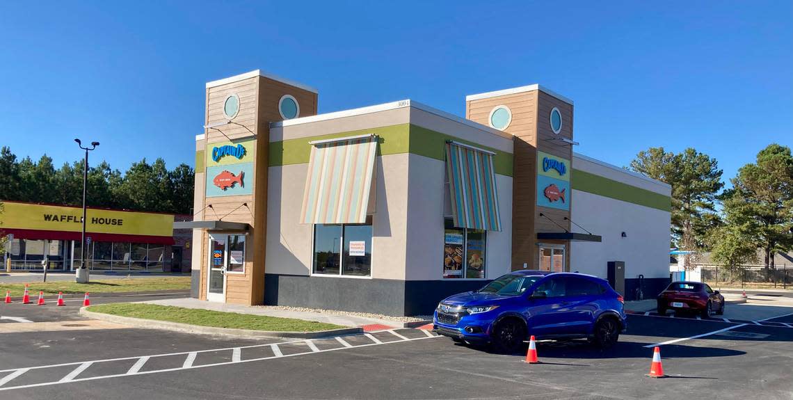 This well-known, fast-casual seafood restaurant at 3004 Russell Parkway in Warner Robins opened Monday. This photo was taken prior to opening day.