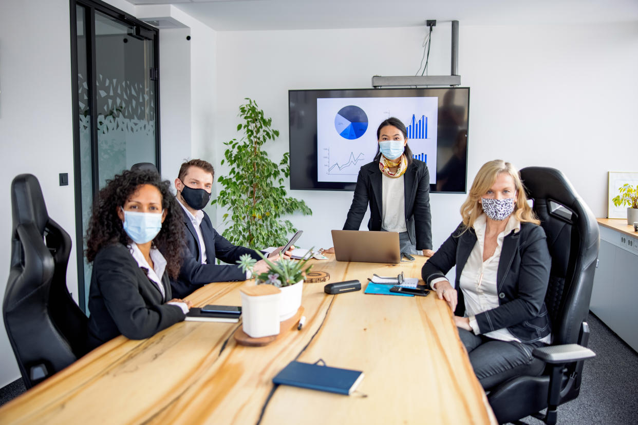 Returning back to an office is a welcome change for some professionals right now during this stage of COVID life.  (Photo: AzmanJaka via Getty Images)