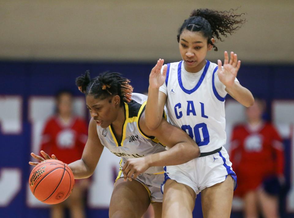 Central's Destiny Jones, left, had 29 points and 16 rebounds in her team's 72-41 victory against Webster County.