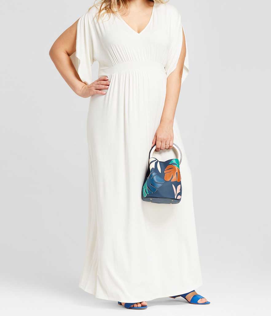 White ruched dress. (Photo: Ingrid & Isabel/Target)