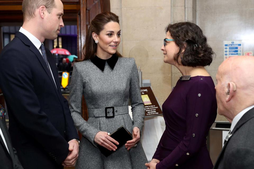 William and Kate speak with Olivia Marks-Woldman before the service (REUTERS)