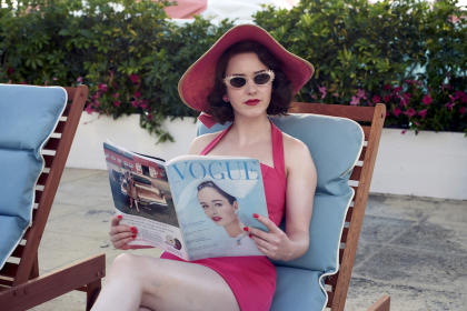 Rachel Brosnahan in "The Marvelous Mrs. Maisel"