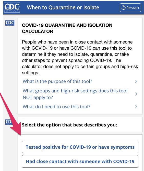 cdc quarantine tool screenshot