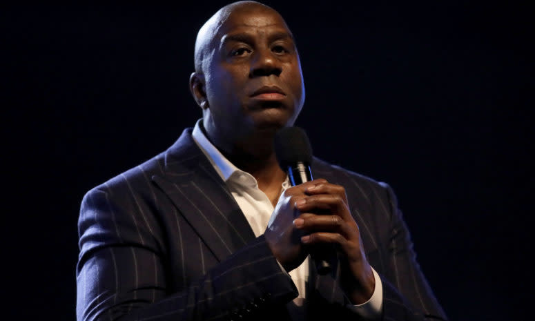 Magic Johnson at the NBA All-Star Game