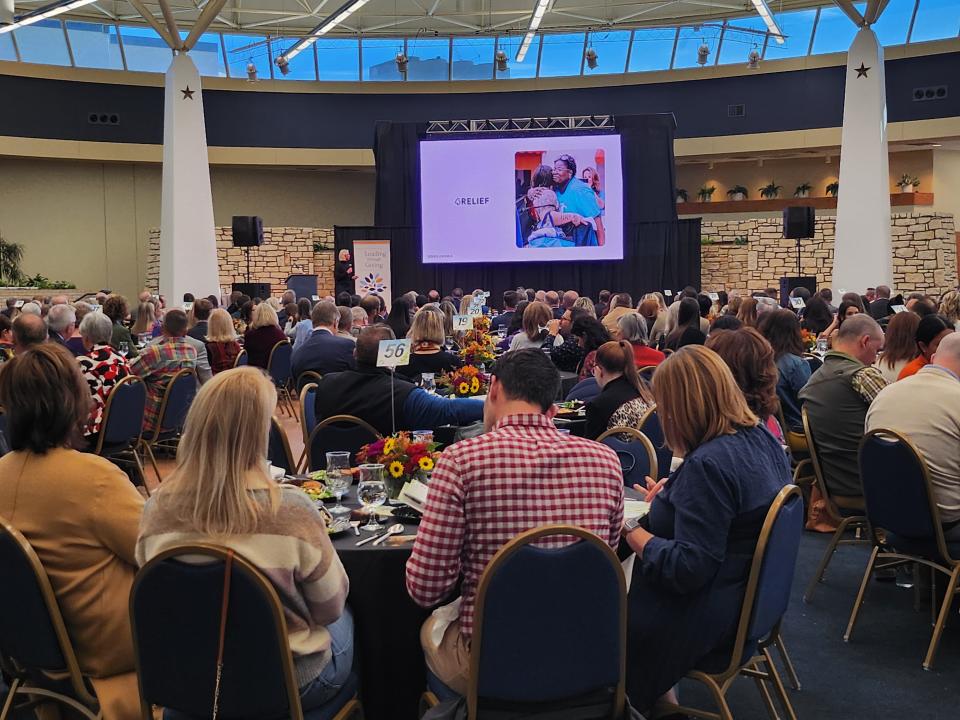 The Association of Fundraising Professionals Texas Plains Chapter recognizes eight local philanthropists for their contributions to the community during the 31st annual Leading Through Giving celebration luncheon, held in recognition of National Philanthropy Day on Friday at the Amarillo Civic Center Grand Plaza.