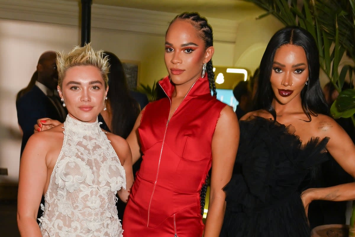 Florence Pugh, Yasmin Finney, and Munroe Bergdorf attend the ELLE Style Awards 2023 (Dave Benett)