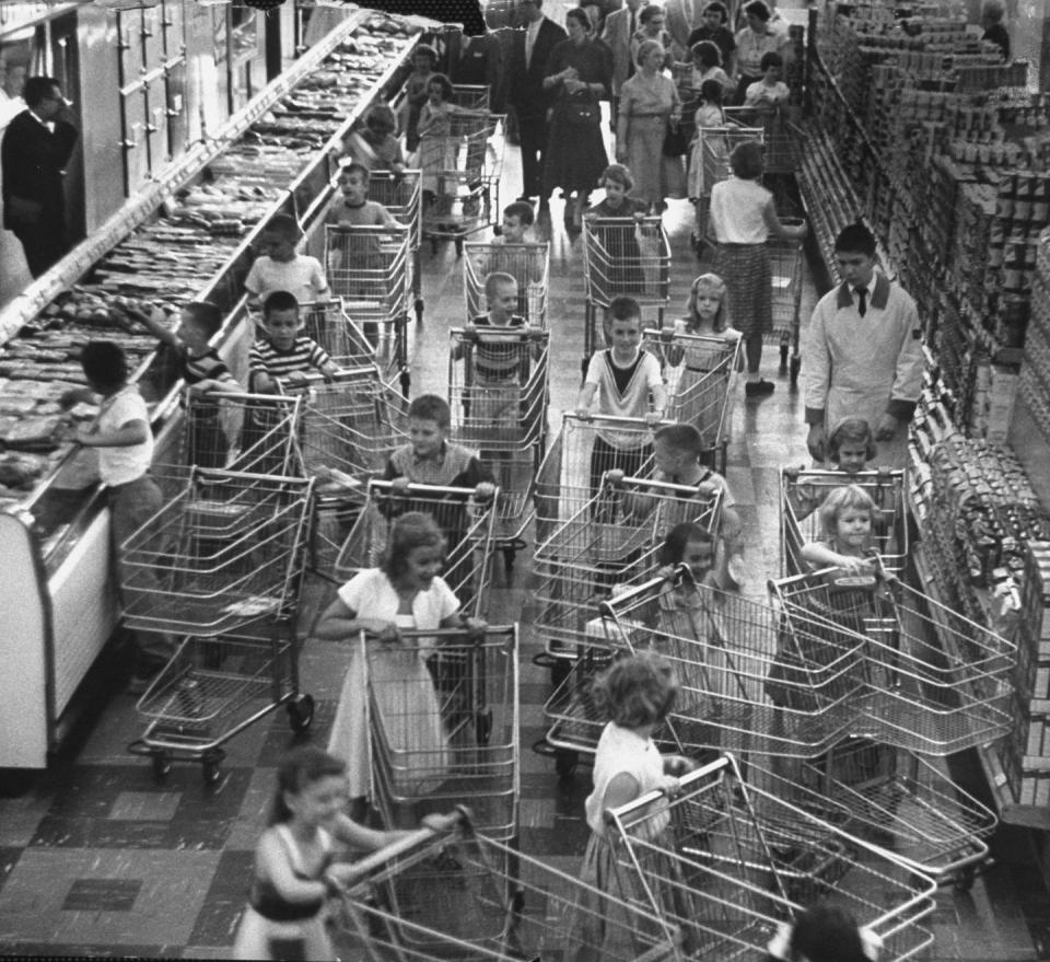 Park Your Shopping Cart On the Side of the Aisle