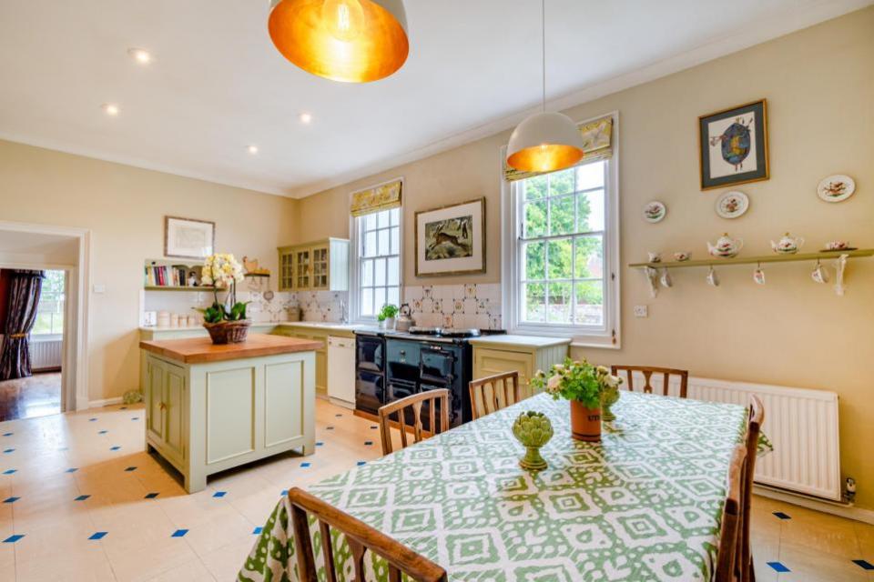 Eastern Daily Press: The spacious kitchen/breakfast room with central island and Aga