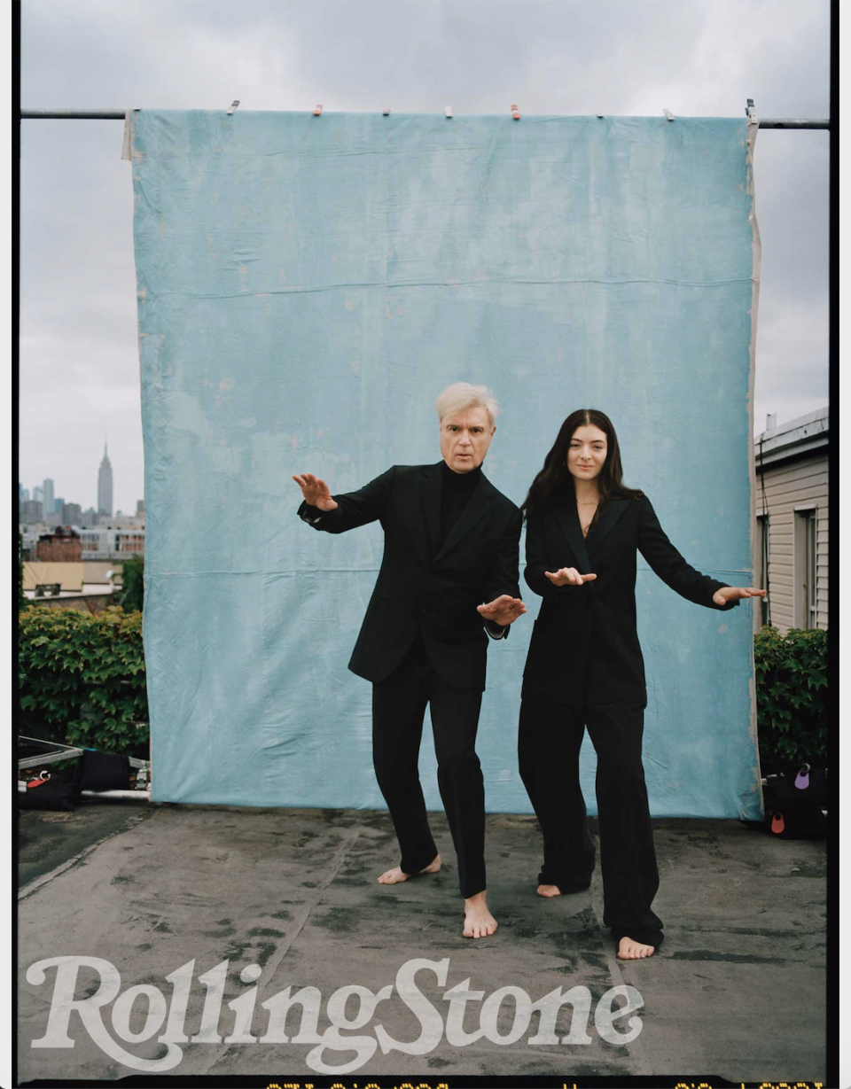 David Byrne and Lorde in Rolling Stone. - Credit: Shaniqwa Jarvis for Rolling Stone