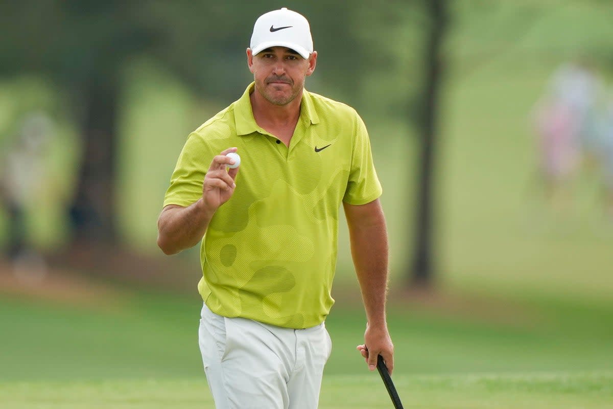 Brooks Koepka was cleared of a potential rules breach in his opening 65 in the Masters (Charlie Riedel/AP) (AP)