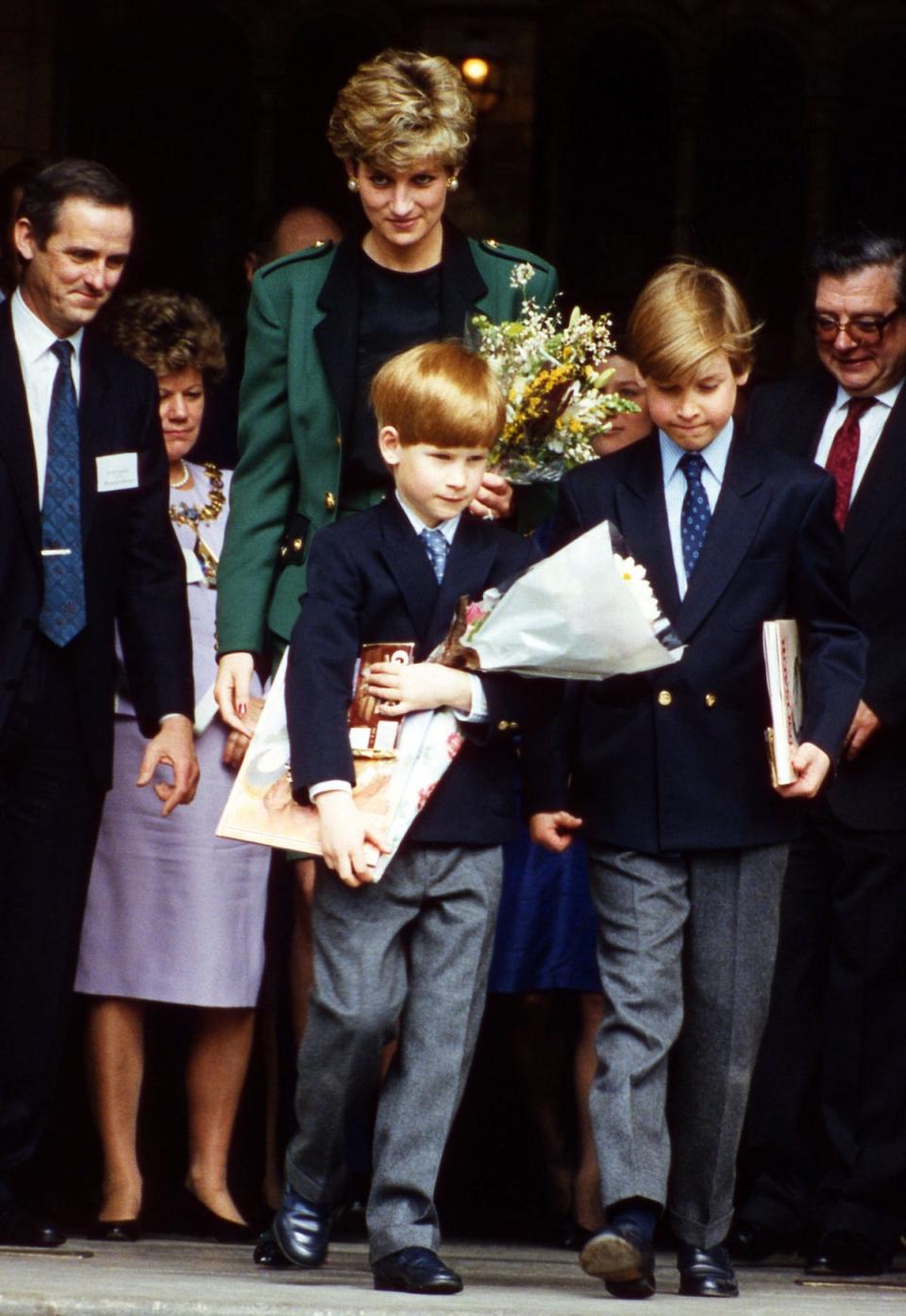 Diana, William, and Harry 1992