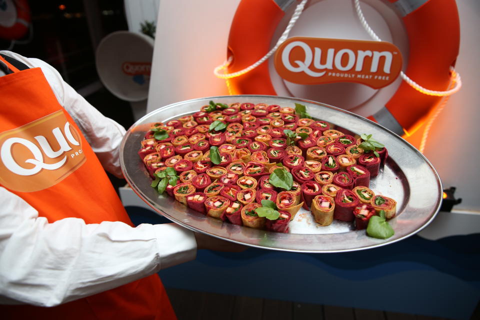 Quorn canap�s during the launch of Quorn new Vegan Fishless Fillets range, which it sets its sights on the high seas with a healthy and sustainable take on British classics