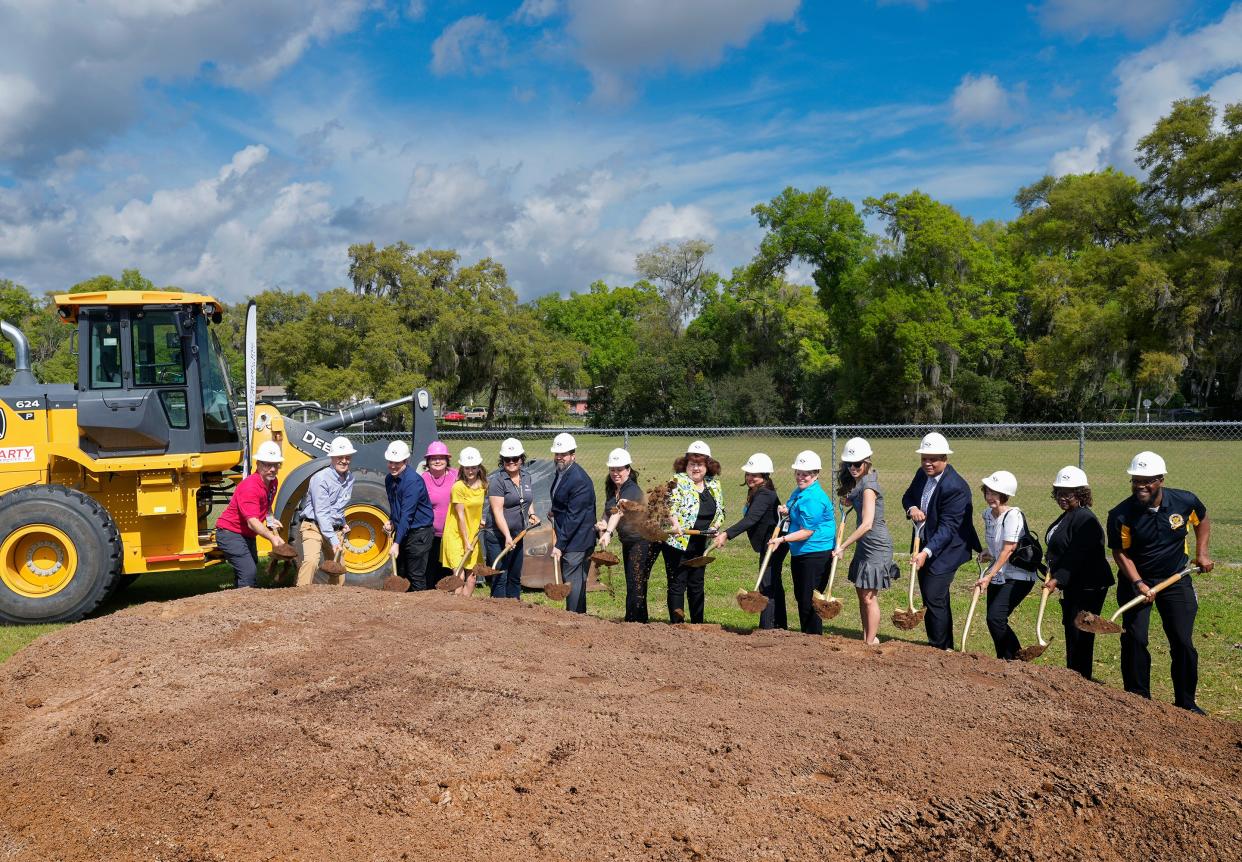 Volusia County School Board, city officials and contractors ceremonially break ground on the Edith I. Starke Elementary rebuild, Friday, March 8, 2024.