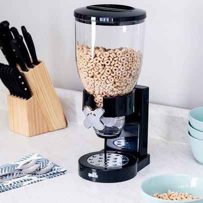 A cereal and snack dispenser