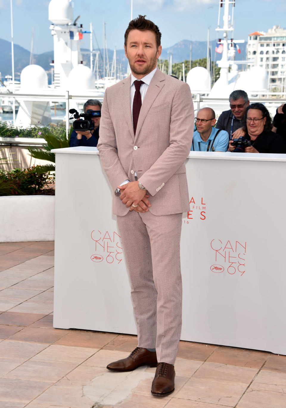 Joel Edgerton rocking a nautical ensemble 