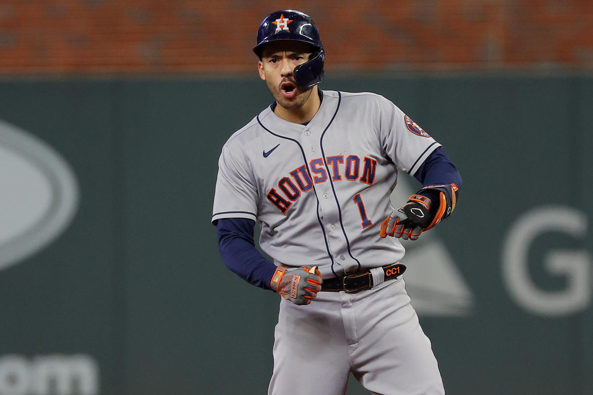 Correa, Astros rally past Braves 9-5, cut WS deficit to 3-2 - The San Diego  Union-Tribune