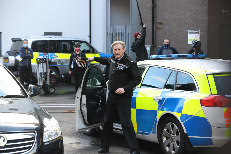 Adrian Dunbar on the set of the sixth series of 'Line of Duty' in Belfast. (Photo by Liam McBurney/PA Images via Getty Images)