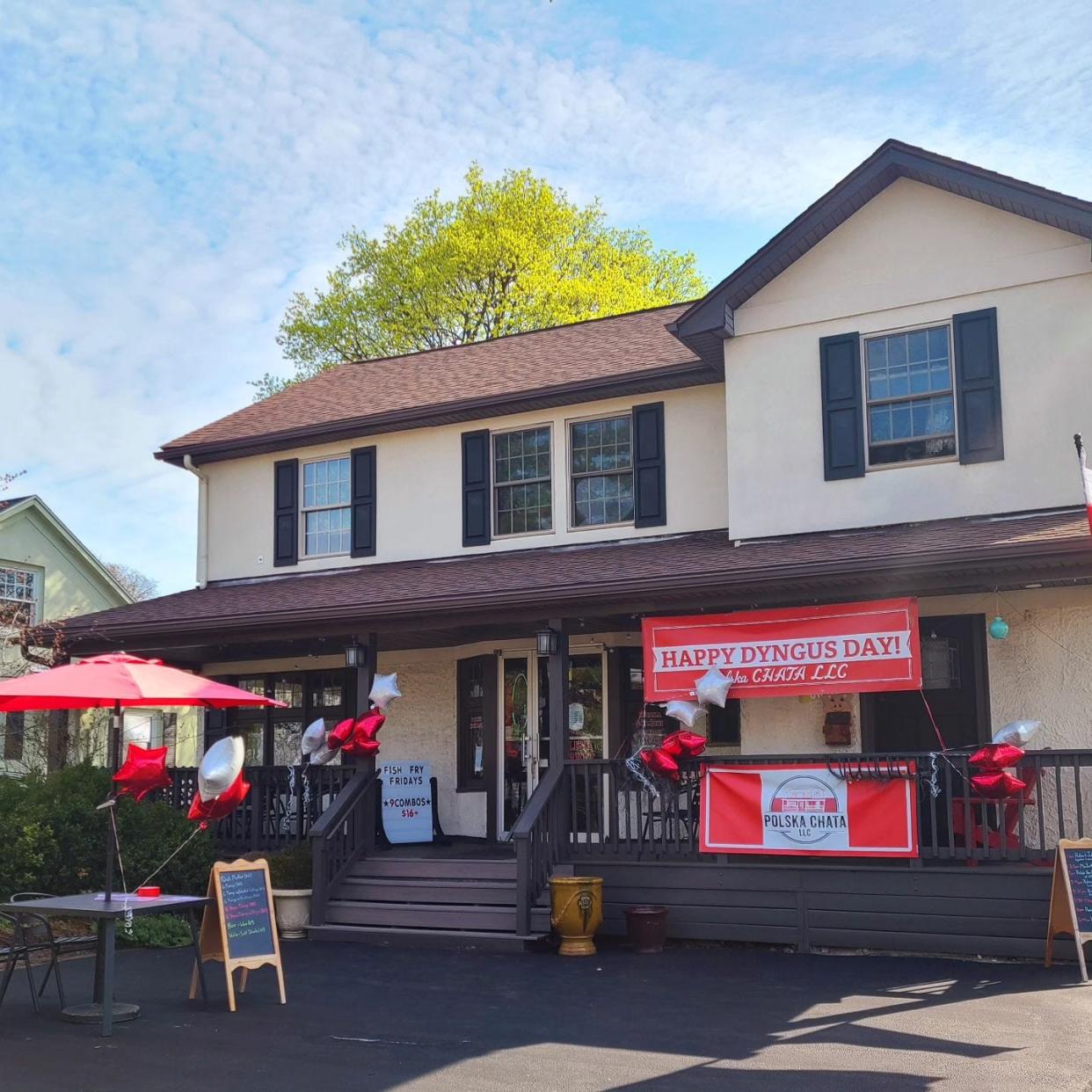 Polska Chata LLC is decked out for Dyngus Day in 2023.