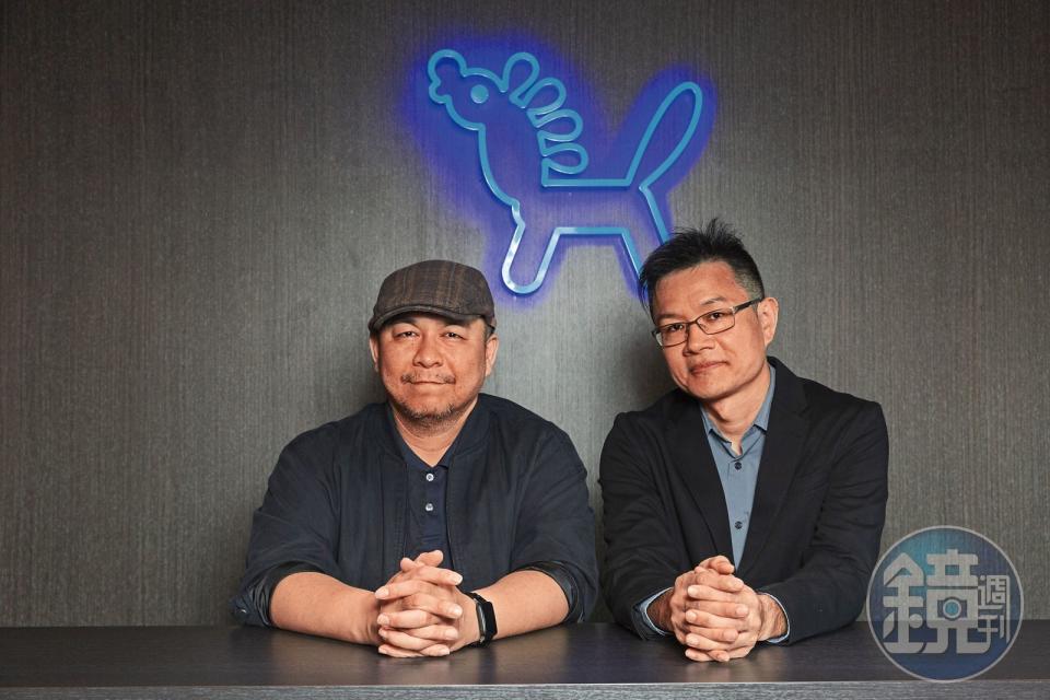 姚孟超（左）與蘇俊旭（右）帶領動畫團隊製作《樹人大冒險》。