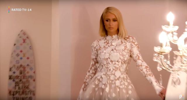 Paris Hilton Rocks Toilet Paper Wedding Dress at Her Bridal Brunch