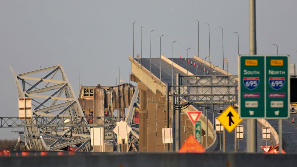 The Key Bridge is a key artery for traffic along I-695, otherwise known as the Baltimore Beltway. - Steve Ruark/AP