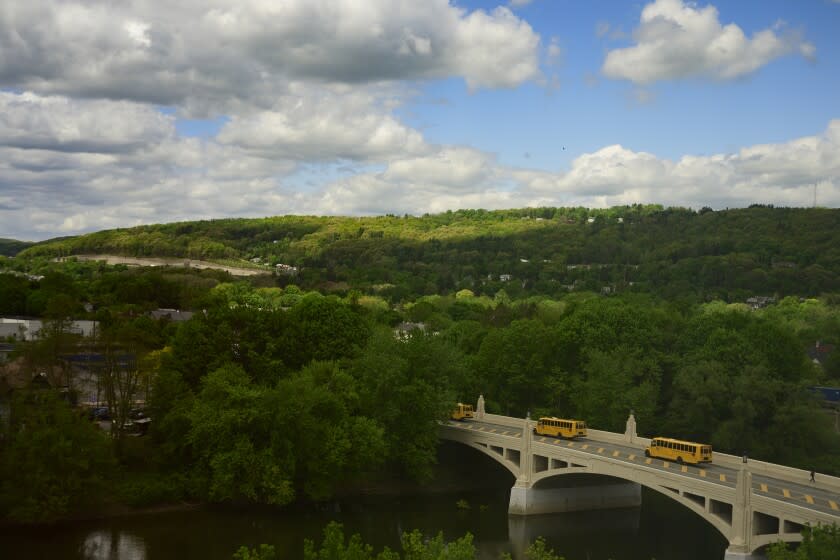 The west facing view of Binghamton, New York on Tuesday, May 17, 2022. Conklin is a small rural community of 5,000 people, nestled in the Susquehanna River valley, about 12 miles southeast of downtown Binghamton, New York. It was the former home of Payton Gendron, 18, who recent murdered 10 people in a racially motivated attack at a grocery store in Buffalo, New York on May 14, 2022. Other than the newfound infamy of Gendron, Conklin is an ordinary midwestern community. There is a weekly golf outing at the Conklin Players Club on Tuesday, locals exercise and play games at the Kirkwood Veterans River Park, and the community is accented on many homes and businesses throughout the town. The incident incited national outrage and delivered hundreds of media professionals to the beleaguered town.