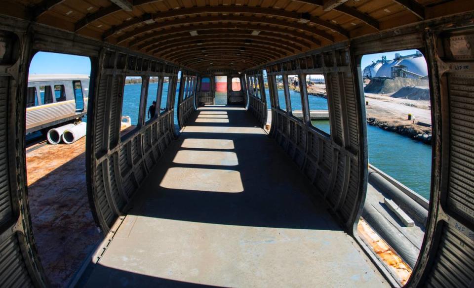 Georgia’s Department of Natural Resources partnered with the Metropolitan Atlanta Rapid Transit Authority (MARTA) to place two retired railcars at Artificial Reef L, about 23 nautical miles east of Ossabaw Island on Dec. 21, 2023.