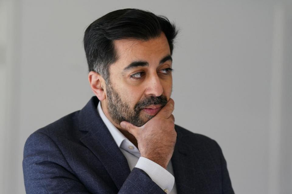 The National: SNP leadership candidate Humza Yousaf during a visit to a GP training centre at Whitfield Health Centre, Dundee, while on the campaign election trail. Picture date: Tuesday March 14, 2023. PA Photo. See PA story POLITICS SNP. Photo credit should read: