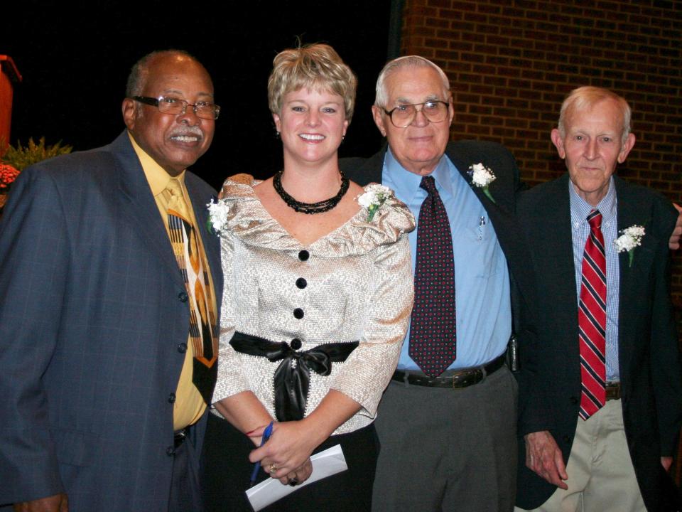 Alphonso Hamilton, Molly Stinespring, Charlie Kurtz and Paul Hatcher at the 2010 Robert E. Lee Hall of Fame induction ceremony, Sept. 19, 2010