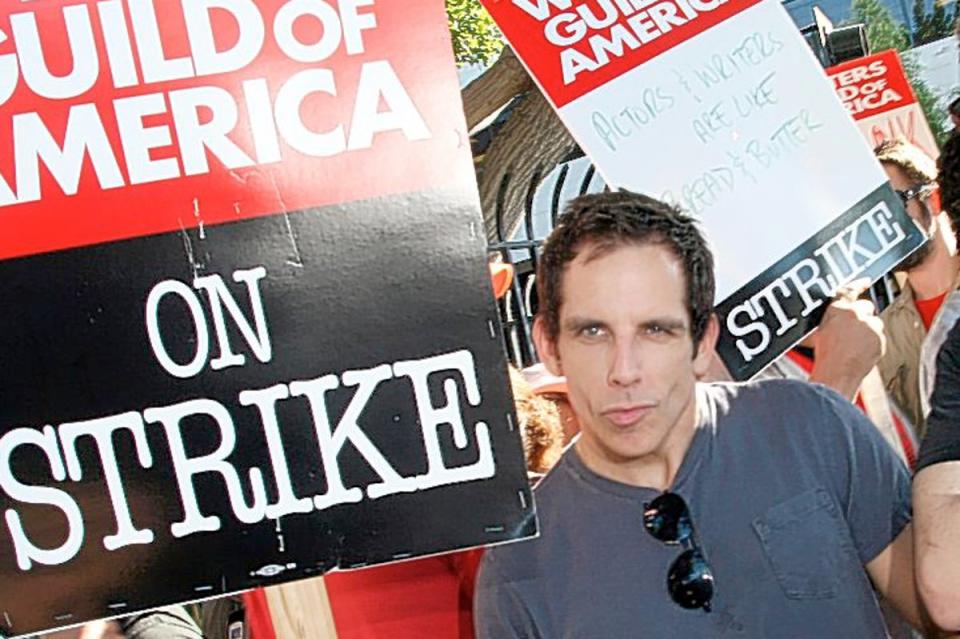 Ben Stiller joins the picket line in the Hollywood strikes (Getty Images)
