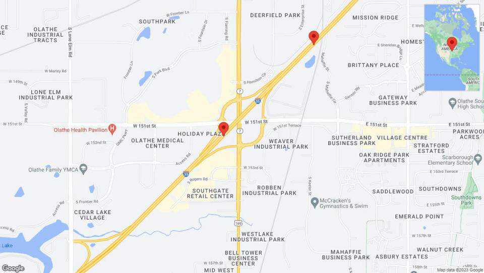 A detailed map that shows the affected road due to 'Reports of a crash on eastbound I-35' on November 23rd at 3:53 p.m.