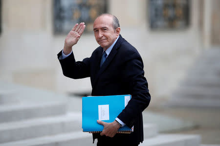 French Interior minister Gerard Collomb arrives at the Elysee Palace in Paris, France, May 24, 2017. REUTERS/Benoit Tessier