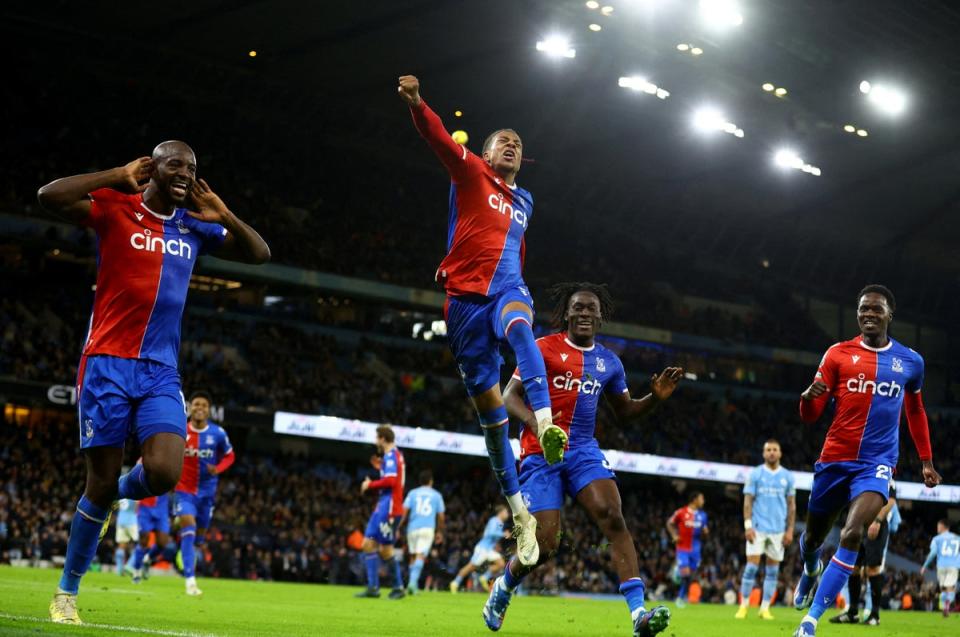 Michael Olise’s penalty secured a point for the Eagles (Reuters)