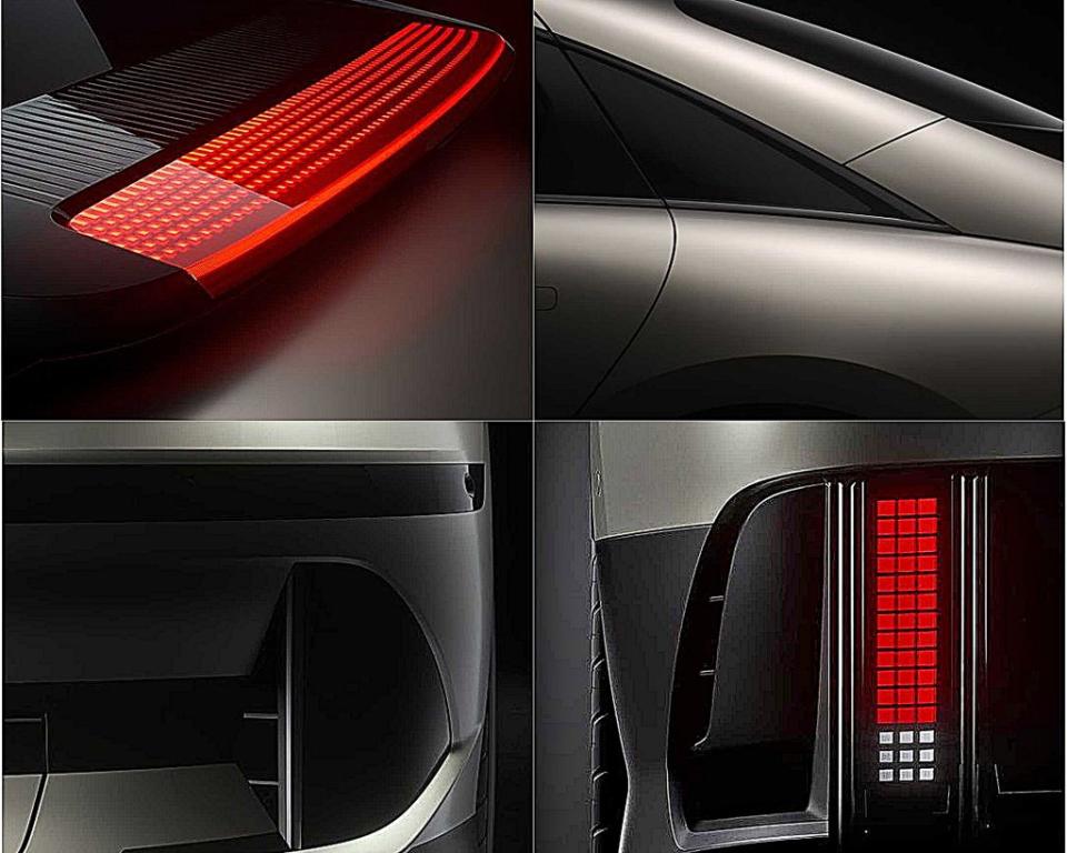 現代汽車Ioniq 6公布最新預告圖，車頭正式亮相具極佳空氣力學