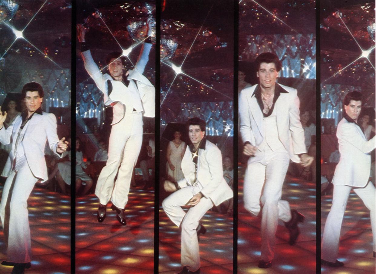  John Travolta in Saturday Night Fever. 