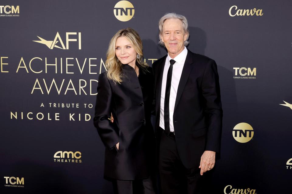 Michelle Pfeiffer and David E. Kelley attend the 49th Annual AFI Life Achievement Award Honoring Nicole Kidman