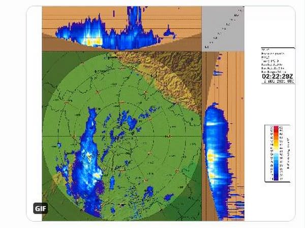 Visual representation of rains in North India (Photo/Twitter/IMD)