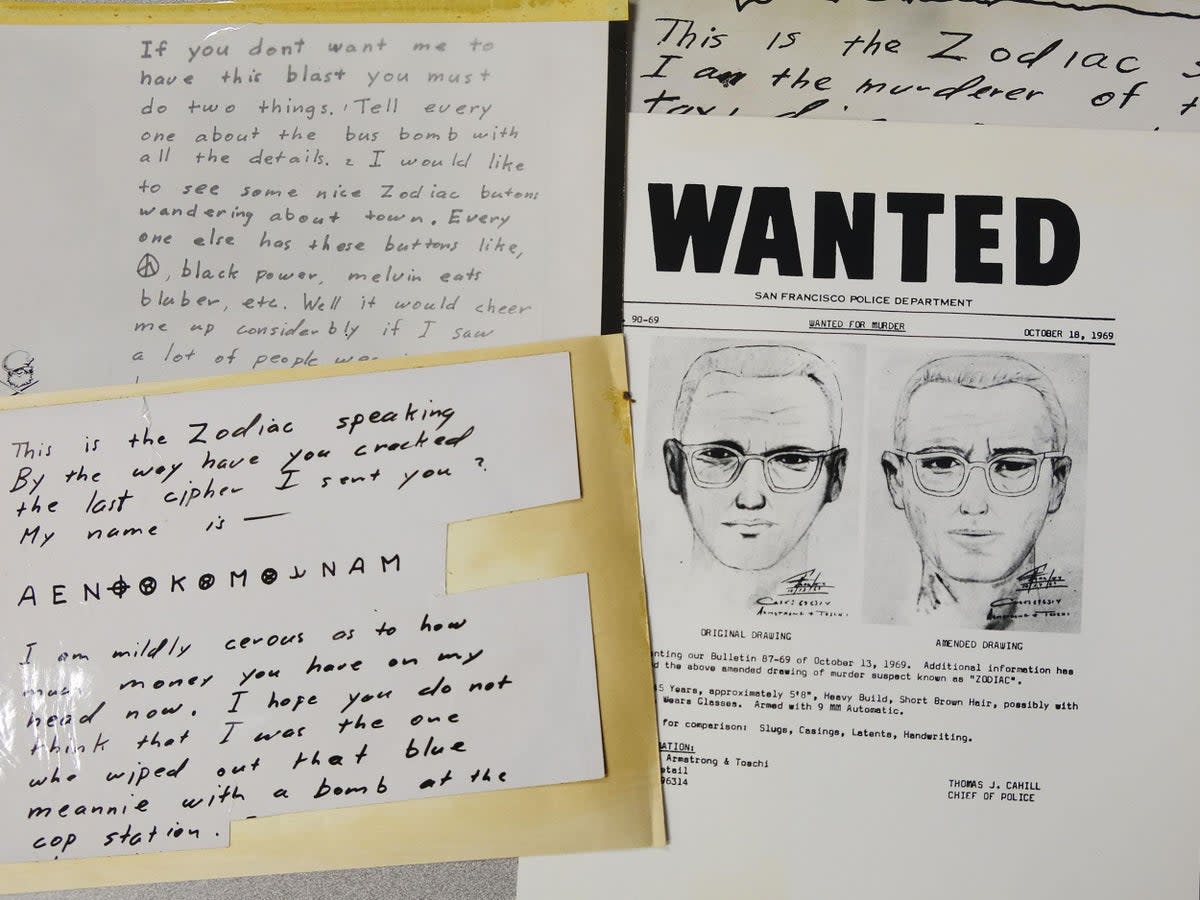 The purported Zodiac Killer sent letters to the San Francisco Chronicle (AP)