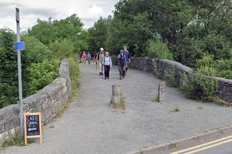 The planned track extension will share the old Pont Mwnwgl-y-llyn bridge with pedestrians