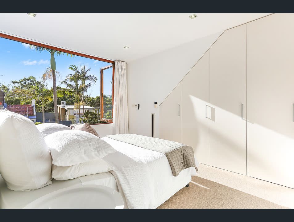 Bedroom of Jarryd Hayne's Darlinghurst house for sale.