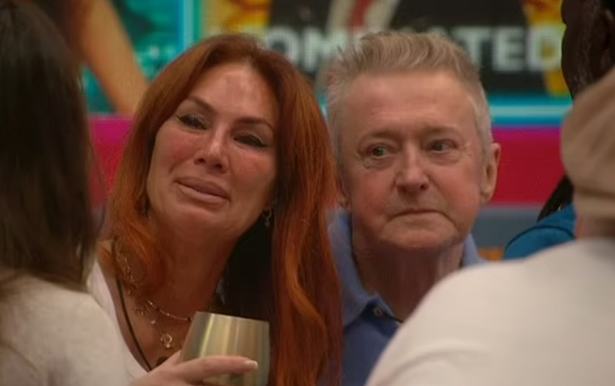 Lauren Simon (L) and Louis Walsh (R) pictured in the CBB house (ITV)