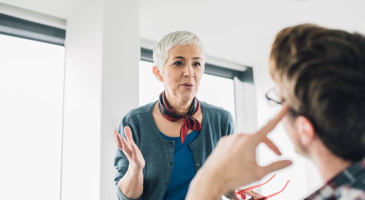 A woman discussing unretirement.