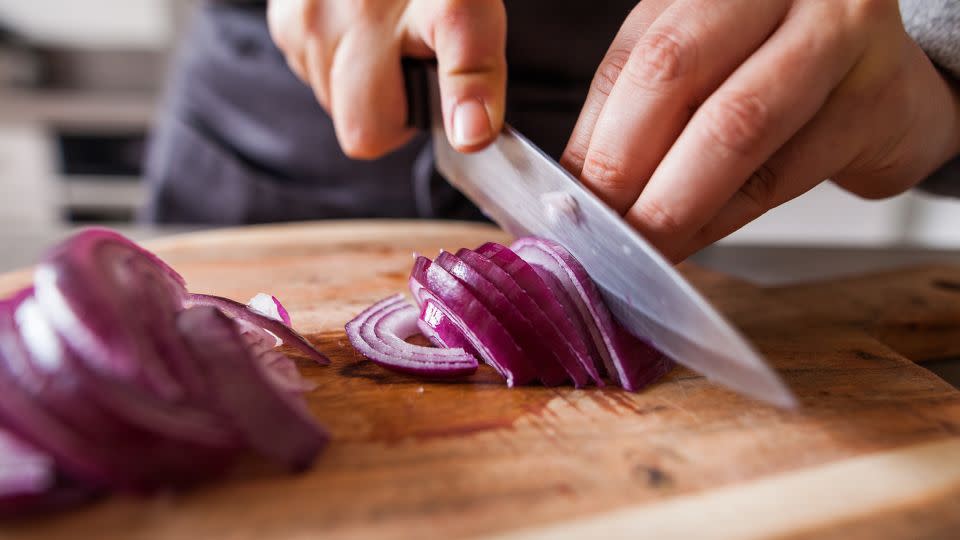 For raw onions, Kurlansky says he prefers red.  He says wearing glasses when cutting onions is one of the easiest ways to prevent crying.  - Capelle.r/Moment RF/Getty Images